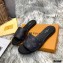 Louis Vuitton Monogram Canvas Lock It Flat Mules Black 2020