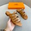 Hermes Chaine D'ancre Camelia Sandals Brown