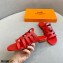 Hermes Chaine D'ancre Camelia Sandals Red