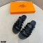 Hermes Chaine D'ancre Camelia Sandals Black