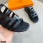 Hermes Chaine D'ancre Camelia Sandals Black