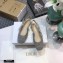 Dior Heel 1.5cm Moi Slingback Ballerina Flats Cannage Embroidered Mesh Gray 2020