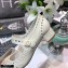 Dior Heel 3.5cm Teddy-D Ballerinas Perforated Glazed Calfskin White 2021