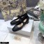 Dior Heel 3.5cm Teddy-D Ballerinas Perforated Calfskin Black 2021