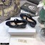 Dior Heel 3.5cm Teddy-D Ballerinas Perforated Glazed Calfskin Blue 2021