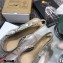 Dior Heel 7cm Moi Slingback Pumps Cannage Embroidered Mesh Gray 2020