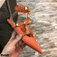 Valentino Calfskin Roman Stud Ballet Flats Orange 2021