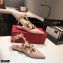 Valentino Calfskin Roman Stud Ballet Flats Nude 2021