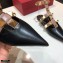 Valentino Calfskin Roman Stud Ballet Flats Black/Nude 2021