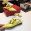 Valentino Calfskin Roman Stud Ballet Flats Yellow 2021