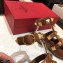Valentino Calfskin Roman Stud Ballet Flats Coffee 2021