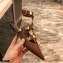 Valentino Calfskin Roman Stud Ballet Flats Coffee 2021