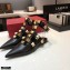 Valentino Calfskin Roman Stud Ballet Flats Black 2021