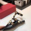 Valentino Calfskin Roman Stud Ballet Flats Black 2021