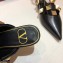 Valentino Calfskin Roman Stud Ballet Flats Black 2021