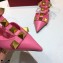Valentino Heel 4cm Calfskin Roman Stud Pumps Pink 2021