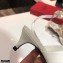Valentino Heel 4cm Calfskin Roman Stud Pumps White 2021