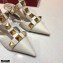 Valentino Heel 4cm Calfskin Roman Stud Pumps White 2021