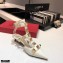 Valentino Heel 4cm Calfskin Roman Stud Pumps White 2021