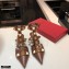 Valentino Heel 4cm Calfskin Roman Stud Pumps Coffee 2021
