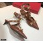 Valentino Heel 4cm Calfskin Roman Stud Pumps Coffee 2021