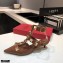 Valentino Heel 4cm Calfskin Roman Stud Pumps Coffee 2021