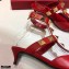 Valentino Heel 4cm Calfskin Roman Stud Pumps Red 2021