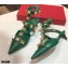 Valentino Heel 4cm Calfskin Roman Stud Pumps Green 2021