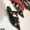 Valentino Heel 4cm Calfskin Roman Stud Pumps Black 2021