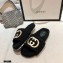 Gucci Merino Wool Slide Sandals with Interlocking G 646225 Black 2021