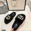 Gucci Merino Wool Slide Sandals with Interlocking G 646225 Black 2021