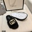 Gucci Merino Wool Slide Sandals with Interlocking G 646225 Black 2021
