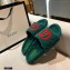 Gucci Merino Wool Slide Sandals with Interlocking G 646225 Dark Green 2021