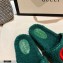 Gucci Merino Wool Slide Sandals with Interlocking G 646225 Dark Green 2021