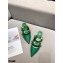 Valentino Calfskin Roman Stud Flat Mules Green 2021