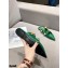 Valentino Calfskin Roman Stud Flat Mules Green 2021