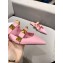 Valentino Calfskin Roman Stud Flat Mules Pink 2021