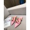 Valentino Calfskin Roman Stud Flat Mules Pink 2021