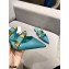 Valentino Calfskin Roman Stud Flat Mules Blue 2021