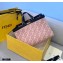 Fendi Medium Peekaboo X-Tote Shopper Bag FF Embroidered Pink Canvas 2020