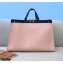 Fendi Medium Peekaboo X-Tote Shopper Bag FF Embroidered Pink Canvas 2020