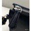 Fendi Leather Flat Pouch Clutch Bag Black 2021