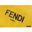 Fendi Leather Flat Pouch Clutch Bag Yellow 2021