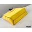 Fendi Leather Pack Small Shopping Bag Yellow 2020