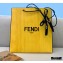 Fendi Leather Pack Medium Shopping Bag Yellow 2021