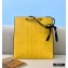 Fendi Leather Pack Medium Shopping Bag Yellow 2021