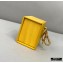 Fendi Leather Box Key Ring Bag Charm Yellow 2021