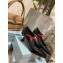 Prada Heel 7.5cm Two-tone Mary Jane Pumps Patent Black with Strap 2021