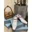 Prada Heel 7.5cm Two-tone Mary Jane Pumps Patent White with Strap 2021