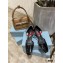 Prada Heel 7.5cm Two-tone Mary Jane Pumps Patent Black 2021
